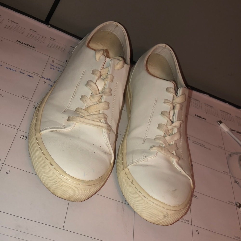 WHITE AND CREAM SNEAKERS!!